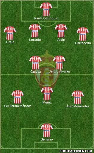 Real Sporting S.A.D. 5-3-2 football formation