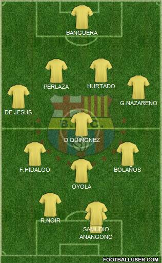 Barcelona SC 4-4-1-1 football formation