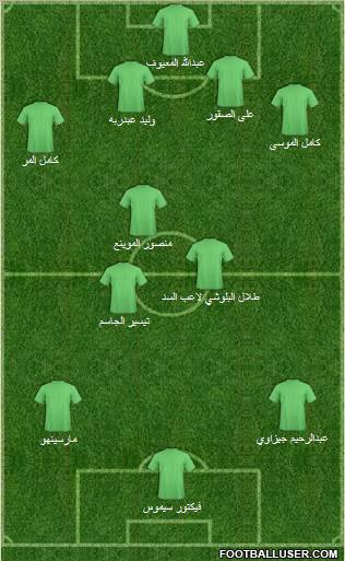 Al-Ahli (KSA) 4-3-2-1 football formation