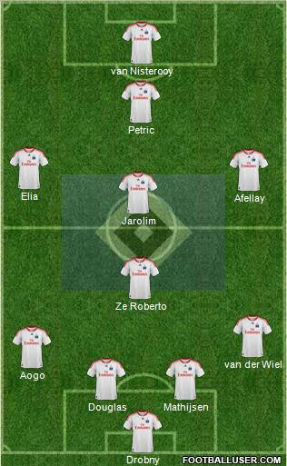 Hamburger SV 4-1-3-2 football formation