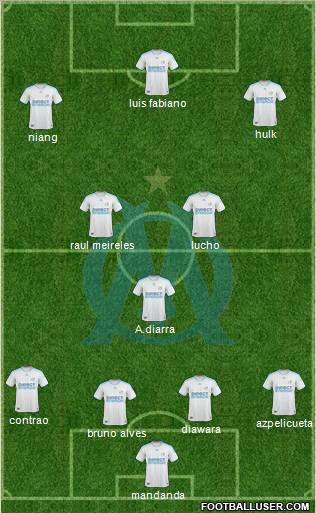 Olympique de Marseille 4-1-2-3 football formation