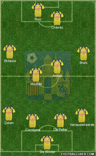 KVC Westerlo 4-4-2 football formation