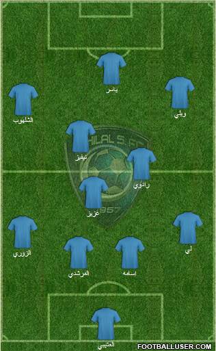 Al-Hilal (KSA) 4-1-4-1 football formation