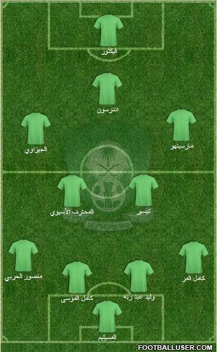 Al-Ahli (KSA) 4-5-1 football formation