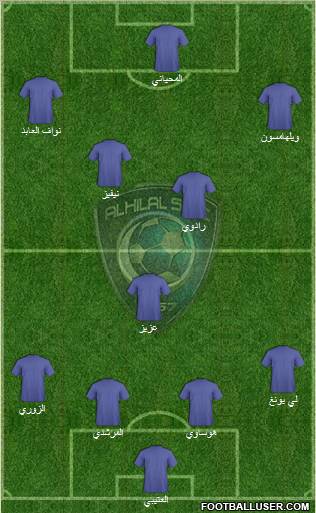 Al-Hilal (KSA) 4-1-4-1 football formation