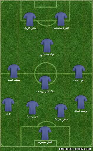Al-Hilal Omdurman 4-2-1-3 football formation