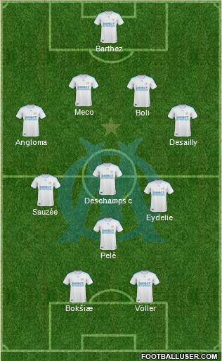 Olympique de Marseille 4-4-2 football formation