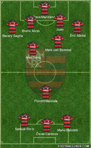 CR Flamengo 4-2-1-3 football formation