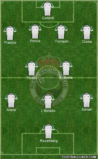 R. Racing Club S.A.D. football formation