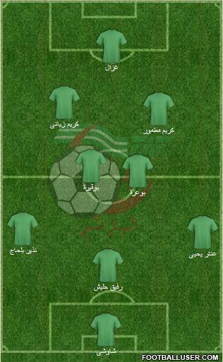 Algeria 3-4-3 football formation