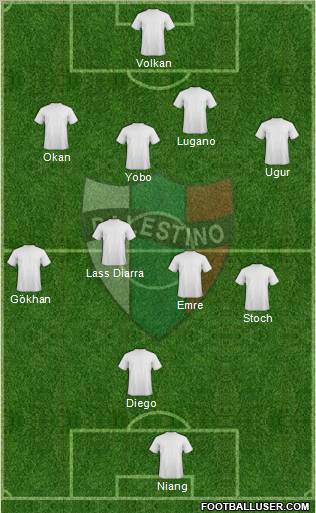 CD Palestino S.A.D.P. 4-4-1-1 football formation