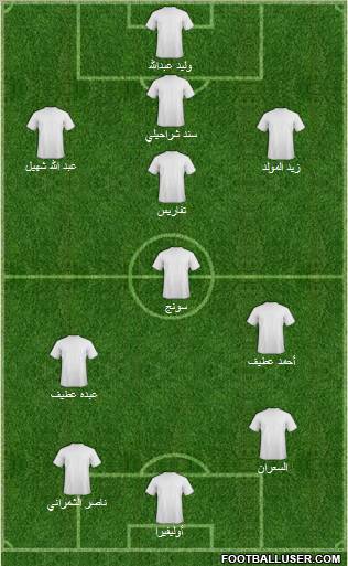 Al-Shabab (KSA) 4-1-4-1 football formation