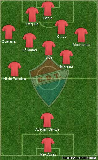 Clube Desportivo Trofense 4-2-4 football formation