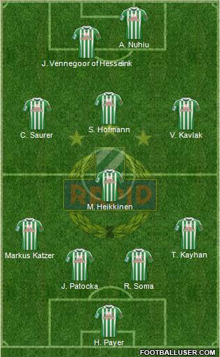 SK Rapid Wien 4-1-3-2 football formation