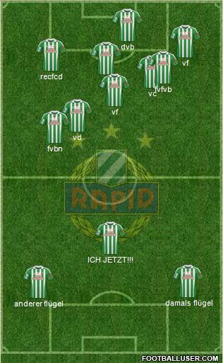 SK Rapid Wien 3-5-1-1 football formation