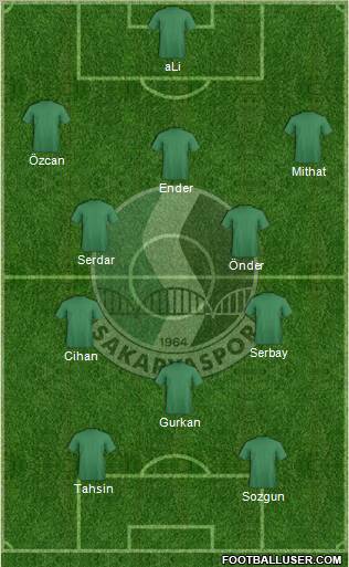 Sakaryaspor A.S. 5-4-1 football formation