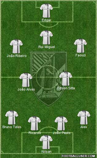 Vitória Sport Club 4-3-2-1 football formation