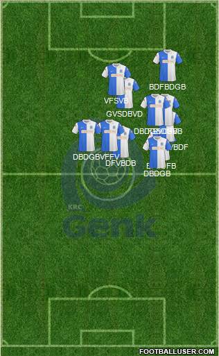 K Racing Club Genk 3-5-1-1 football formation