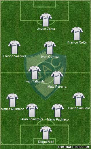 Quilmes 4-5-1 football formation