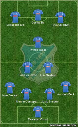 TSG 1899 Hoffenheim 4-1-4-1 football formation