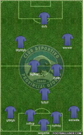 CD Provincial Osorno S.A.D.P. 4-5-1 football formation