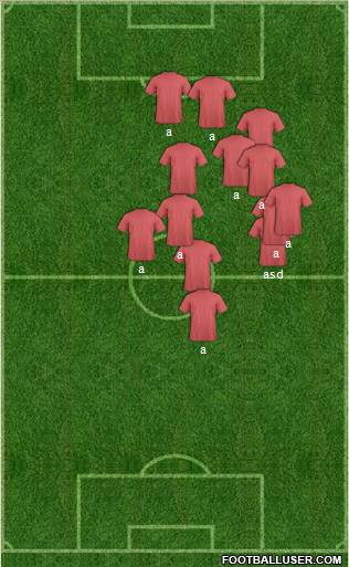 Olympique Mostakbel Arzew 4-4-1-1 football formation