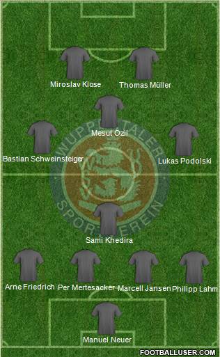 Wuppertaler SV Borussia 4-1-2-3 football formation