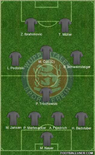Wuppertaler SV Borussia football formation