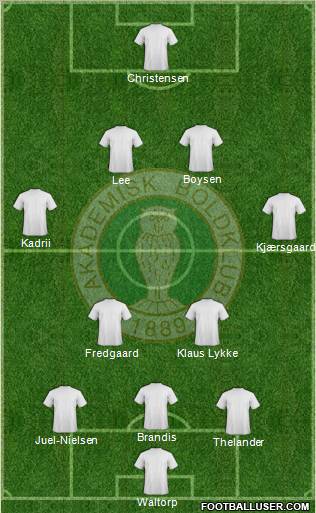 Akademisk Boldklub 3-5-2 football formation