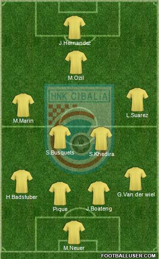 HNK Cibalia 3-4-1-2 football formation