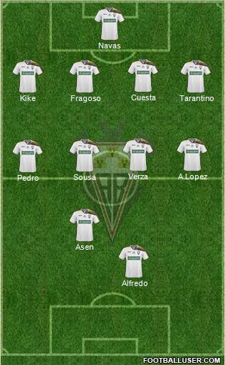 Albacete B., S.A.D. 4-4-2 football formation