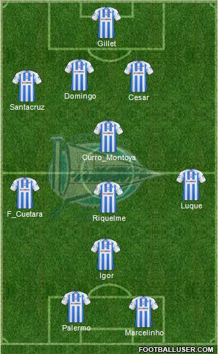 D. Alavés S.A.D. 3-4-1-2 football formation
