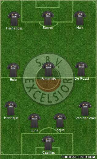 SBV Excelsior 4-3-3 football formation