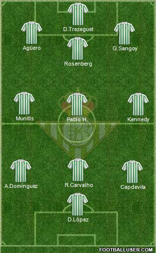 Real Betis B., S.A.D. 3-5-1-1 football formation