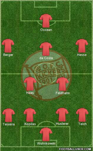 Offenbacher FC Kickers 4-2-3-1 football formation