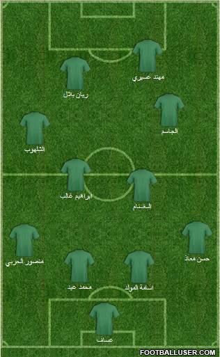 Ohod 4-2-2-2 football formation