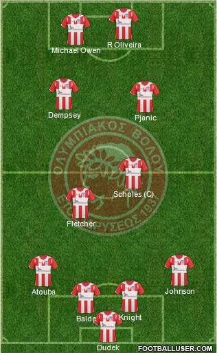 ASK Olympiakos Volou 4-4-2 football formation