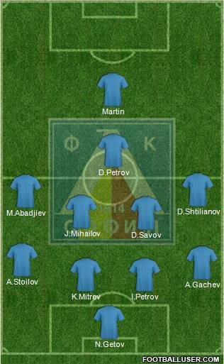 Levski (Sofia) 4-4-1-1 football formation