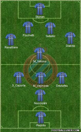 Club Brugge KV 4-1-4-1 football formation