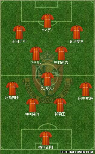 Nagoya Grampus 4-1-2-3 football formation