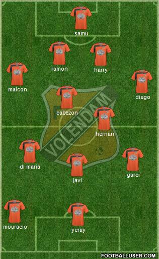FC Volendam 4-1-4-1 football formation