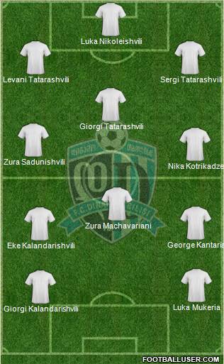 Dinamo Tbilisi 4-3-1-2 football formation