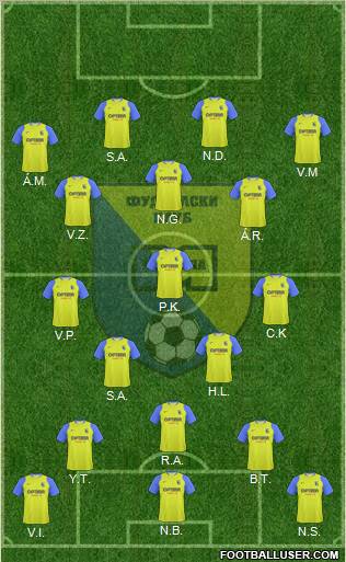 FK Modrica Maxima 4-2-3-1 football formation