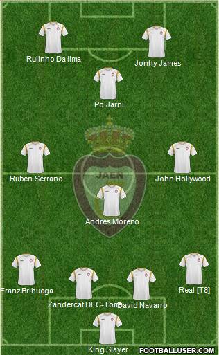 Real Jaén C.F. 4-1-3-2 football formation