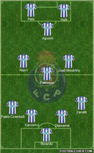 Futebol Clube do Porto - SAD 4-3-1-2 football formation