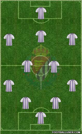 R. Valladolid C.F., S.A.D. 4-2-3-1 football formation
