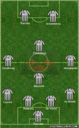 Heracles Almelo 4-4-2 football formation