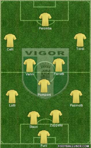 Vigor Lamezia 4-5-1 football formation