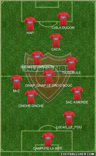 CD Ñublense S.A.D.P. 4-1-2-3 football formation