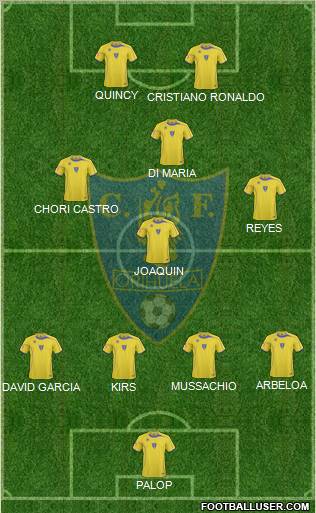 Orihuela C.F. 4-4-2 football formation